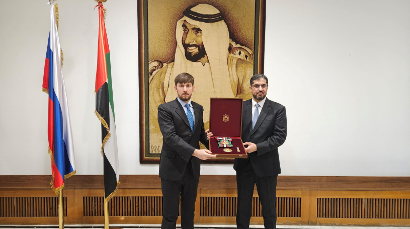 UAE Ambassador confers ‘Zayed the Second Medal’ on Russian Federation’s Special Presidential Representative on Climate Issues