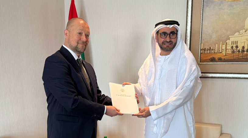 Ambassador of Belarus I.Bely presents copies of his Сredentials to the Undersecretary of the Ministry of Foreign Affairs of the UAE