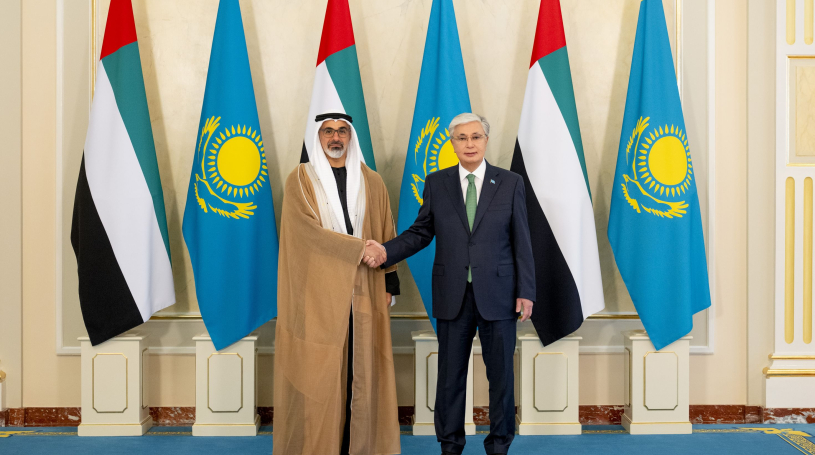 Crown Prince of Abu Dhabi, President of Kazakhstan discuss bilateral relations, witness exchange of cooperation agreements, MoUs