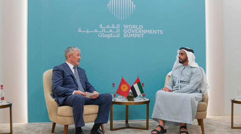 Saif bin Zayed meets with Prime Minister of Kyrgyzstan on sidelines of World Government Summit 2026