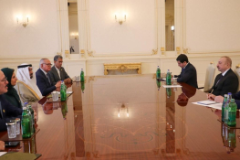 Azerbaijani President receives Arab Parliament delegation