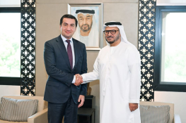 Anwar Gargash meets Assistant to President of Azerbaijan
