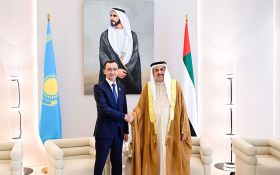 Saqr Ghobash receives Chairman of Kazakh Senate