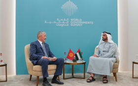 Saif bin Zayed meets with Prime Minister of Kyrgyzstan on sidelines of World Government Summit 2026