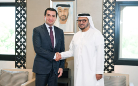 Anwar Gargash meets Assistant to President of Azerbaijan