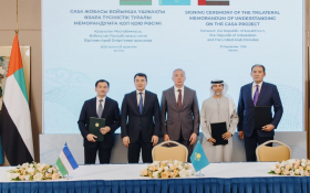 UAE Minister of Energy and Infrastructure Suhail Al Mazrouei during his visit to Kazakhstan